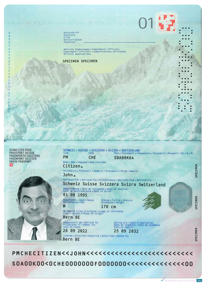 Download Switzerland passport 2022 present Photoshop template
